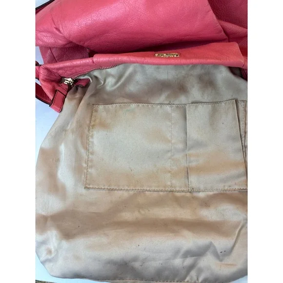 Coach Madison Phoebe Coral Pink Pebbled Leather Hobo Bag 21224 Womens - Picture 8 of 8